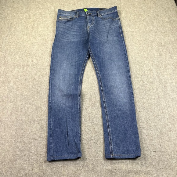 Diesel Jeans Mens 28x30 (Fits 30x27) Blue Denim D-Luster Slim Stretch Button Fly - Picture 1 of 10